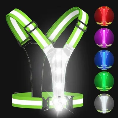 Produktbild von Reflektierendes LED-Sicherheitsweste mit Ladefunktion für Nachtaktivitäten oder Fahrradfahren