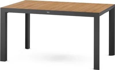 Produktbild von Siena Garden Silva Dining Tisch 140 x 90 cm - Aluminium (matt anthrazit) &Teak