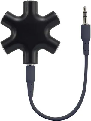 Produktbild von SpeaKa Professional SP-7870556 Klinke Audio Y-Adapter [1x Klinkenbuchse 3.5 mm - 5x Klinkenbuchse 3.5 mm] Schwarz
