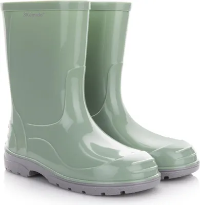 Produktbild von 3Kamido GoClassic Gummistiefel - klassischer Kindergummistiefel aus PVC, wasserdicht, mit 3M Reflektor, mit warmer, herausnehmbarer Filz-Innensohle und rutschfester Sohle - Minze 34/35