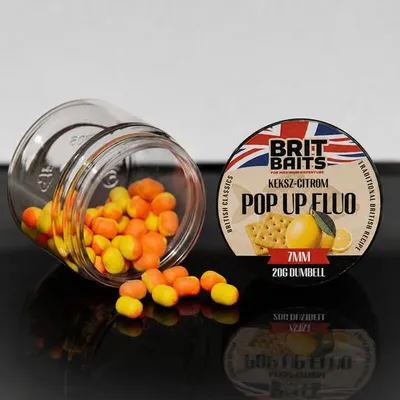 Image de BritBaits, appât flottant fluorescent, saveur Keksz-Citron, diamètre 7 mm