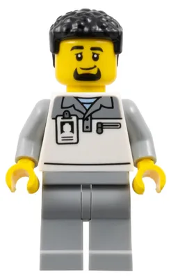 Productafbeelding van LEGO Minifiguur: Formule 1 transporttruckchauffeur - Man, lichtblauw (cty1839)