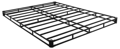 Image de Structure de lit à sommier tapissier SucceBuy (taille Queen) avec housse en tissu amovible, cadre métallique robuste (2010 x 1510 x 102 mm) pour lits de taille Queen, support de matelas de 102 mm, capacité de charge jusqu'à 1587,57 kg, base pour matelas