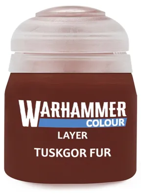 Produktbild von Games Workshop Modellbaufarbe Layer Tuskgor Fur 12ml, hochpigmentierte Acrylfarbe mit mattem Finish