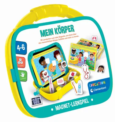 Image de Clementoni, boîte d'apprentissage magnétique - Mon corps - Jeu pour enfants à partir de 4 ans