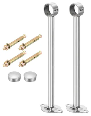 Gardinenstangenhalter-Set, 4 Stück, Edelstahl, 32 mm, 300 mm