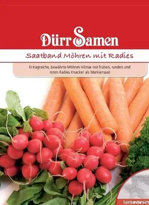 Produktbild von Möhre mit Radies Saatband | Möhrensamen von Dürr Samen