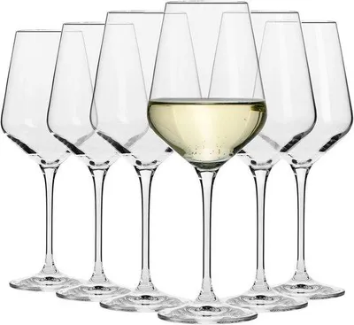 Productafbeelding van Witte wijnglazen - Kristalglas Elegant glas - Wijn proeven - Loodvrij kristalglas - 450 ML - Transparant