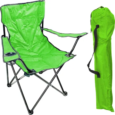 Produktbild von Anglersessel mit Getränkehalter und Tasche Lime