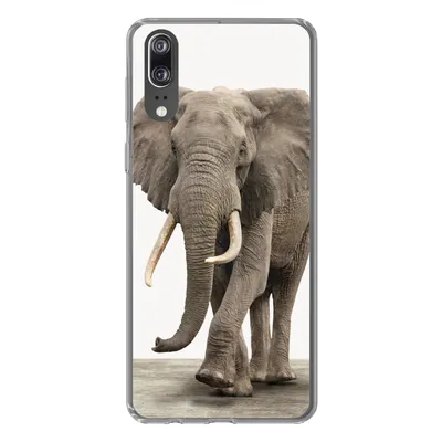 Produktbild von MuchoWow® Handyhülle Schutzhülle Hülle für Huawei P20 Elefant - Kinder - Tiere - Mädchen Silikon Softcase Handy Hülle - Hardcover