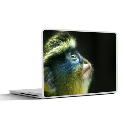 Produktbild von MuchoWow® Laptop Aufkleber Sticker Cover Affe - Fell - Schwarz 30x21 cm - Sticker für Laptop - Selbstklebend