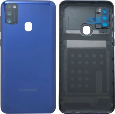 Produktbild von Samsung Akkudeckel Akku Deckel Batterie Cover für Galaxy M21 M215F Blau Neuware