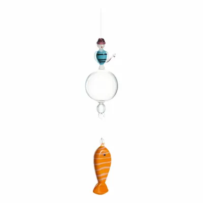 Image de Leonardo Mare Pêcheur, décoration en verre, déco, maritime, décoration, vase flotteur, pêche, poisson, verre, 031734