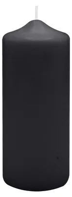 Produktbild von Spitzkopf Stumpen Kerzen Schwarz 15 x Ø 7 cm, 6 Stück