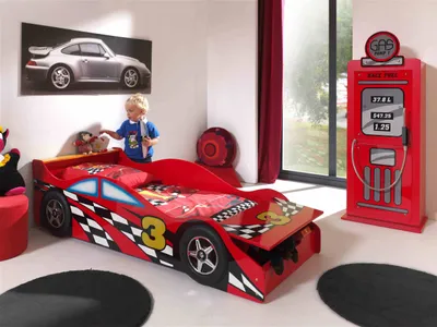 Produktbild von Kinderbett Autobett Race Car 70 x 140 cm, Rot