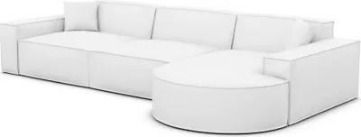 Produktbild von Kunstleder L-Form Sofa Brevia Weiß Rechts