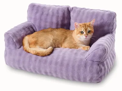 Haustierbank für Katzen, 66x38 cm, abnehmbarer Bezug, lila