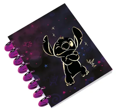 Obrázek produktu pro Blok A5 Disney Gold Stitch s velkým kroužkem, 100 listů, vzor 1 – PATIO