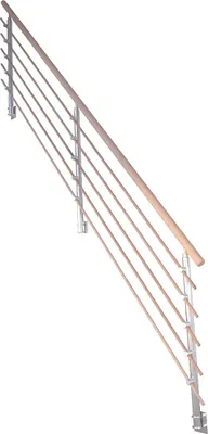 Produktbild von Treppengeländer Modell Rhodos 1/4 Gewendelt Buche-Designgeländer Holzrundstäbe-Links