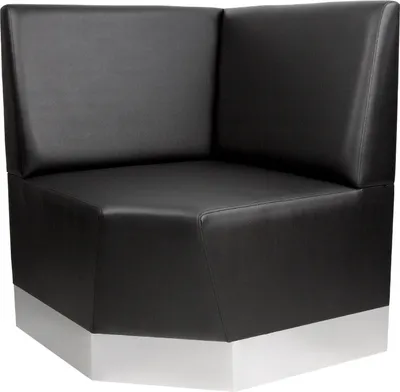 Produktbild von CHICAGO Gastro ECK Bank 0,78x95cm | Schwarz | Glatt | Bistro Bank Sitzbank Lounge Polster Restaurant