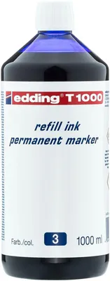 Immagine prodotto di Ricarica inchiostro edding T 1000 per pennarello permanente edding 1000ml blu confezione da 6