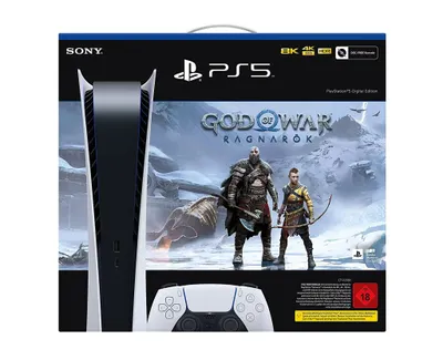 Produktbild von Sony PlayStation 5 - Digital Edition - inkl. God of War Ragnarök (Download Code) - Bundle