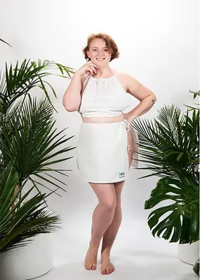 Obrázok produktu pre BEMBEA XXL saunový oblek zo 100% prírodnej bavlny Yeye WHITE XXL