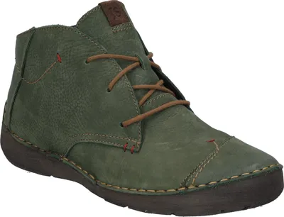 A single green boot is shown against a white background.