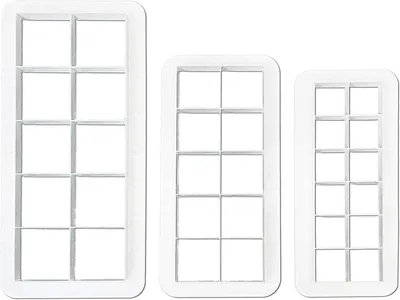 Image de Lot de 3 emporte-pièces blancs, emporte-pièces géométriques pour pâte à sucre, 3 tailles, décoration de gâteaux, accessoires de pâtisserie