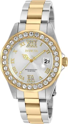 Obrázek produktu pro Invicta Pro Diver 20215 Dámské Hodinky - Quartz Hnutí - Nerezová Ocel se Stříbrným Ciferníkem - 38 mm