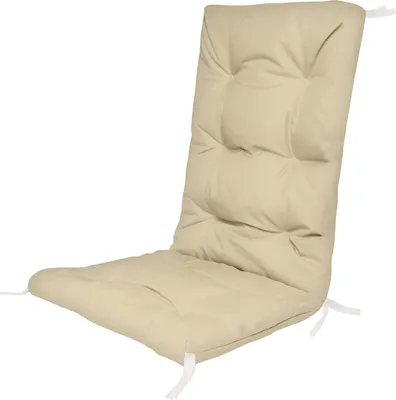Produktbild von Beige Hochlehner Auflagen für Stühle 125 x 50 x 8cm Gartenstuhl Sitzpolster Sitzauflagen Outdoor Kissen Palettenauflage Bankauflage Polsterauflage Matratze Gartenpolster Farbe Beige [146]