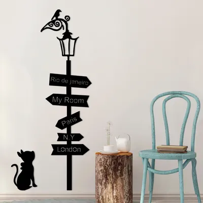 Immagine prodotto di Wallity, Dove- TNL2011, Nero, Altre decorazioni per la casa, 25 x 1,5 x 39 cm, 100% metallo (spessore: 1