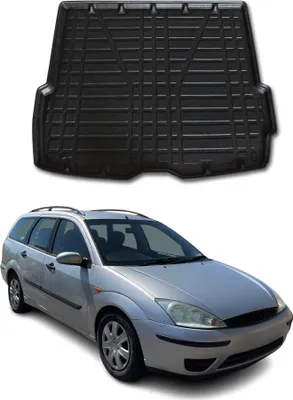Image de Bac de coffre pour Ford Focus mk1 1998-2004 Turnier Caoutchouc noir