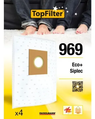 Image de Lot de 4 sacs aspirateur Eco+ et Siplec L 501 TopFilter Premium