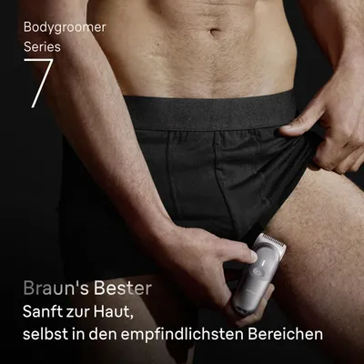 Image de Braun Bodygroomer Series 7 8 accessoires Smartlight SkinGuard 100 min batterie rasage