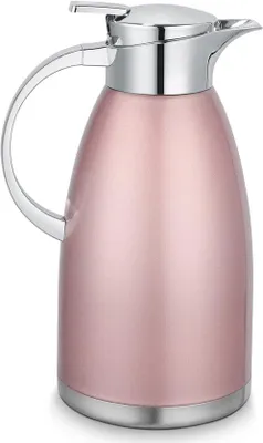 Immagine prodotto di Ibenzoa® Termos in acciaio inossidabile, capacità 2,3 litri – a doppia parete, isolamento sottovuoto, robusta thermos per caffè e tè, mantiene le bevande calde o fredde a lungo