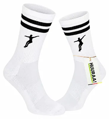Produktbild von Huuraa Uni Socken Eiskunstlauf Silhouette 37/41 Black Baumwolle Tennissocken Geschenkidee