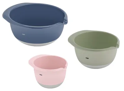 Productafbeelding van EMSA mengkom "Prep & Bake", set van 3, blauw/groen/roze, 33,7 x 30 x 14,8 cm