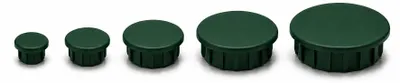 Immagine prodotto di Tappi di chiusura LogistSystem per fori di Ø 20 mm - Verde RAL 6005 | 100 pezzi | Tappi ciechi in polietilene (PE) | Diametro testa: 23 mm | Codice: ZDO.20