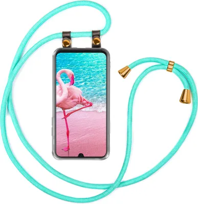 Produktbild von UMHÄNGEHÜLLE + KORDEL für Samsung Galaxy A50 / A30s, Farbe:Mint Türkis