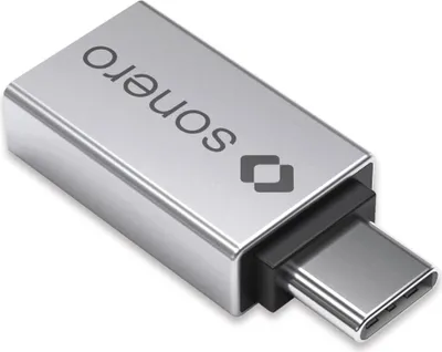 Immagine prodotto di SONERO Adattatore USB Premium X-UA100, da spina USB-C a presa USB-A, argento