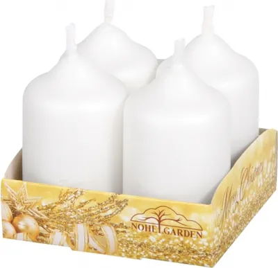 Obrázek produktu pro Svíčka adventní metalická matná d4x7cm 4ks