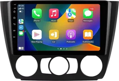 Immagine prodotto di Autoradio con Bluetooth e CarPlay per BMW Serie 1 (E87, E81, E82, E88) (2004-2011) - Compatibile con Apple e Android - Impianto stereo - Sistema di navigazione - 2 GB di RAM, 64 GB di memoria