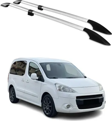 Image de Barres de toit longitudinales pour Peugeot Partner Tepee 2008-18 L1 Alu Gris 2x