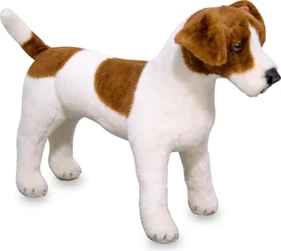 Produktbild von Melissa & Doug Jack Russell Terrier Dog Giant, Spieltiere, Braun, Weiß, Plüsch, 3 Jahr(e), Hund, Junge/Mädchen