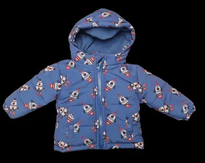 Produktbild von Lemon Beret Babyjacke Rakete blau 68