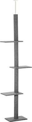Zdjęcie produktu dla Drapak Z Regulacją Wysokości Dla Kotów, Drzewo Do Zabawy, Szare, 43X27X228-260Cm