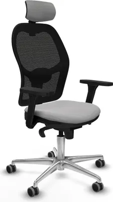 Produktbild von Bürostuhl mit Kopfstütze Jorquera Piqueras y Crespo 3D086G2 Hellgrau