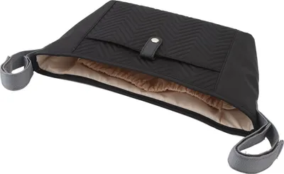 Image de Sac pour poussette, grande capacité, plusieurs poches, nylon imperméable, universel pour l'extérieur, noir