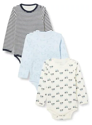 Produktbild von Care Baby Body Langarm aus 100% Baumwolle (3er Pack)